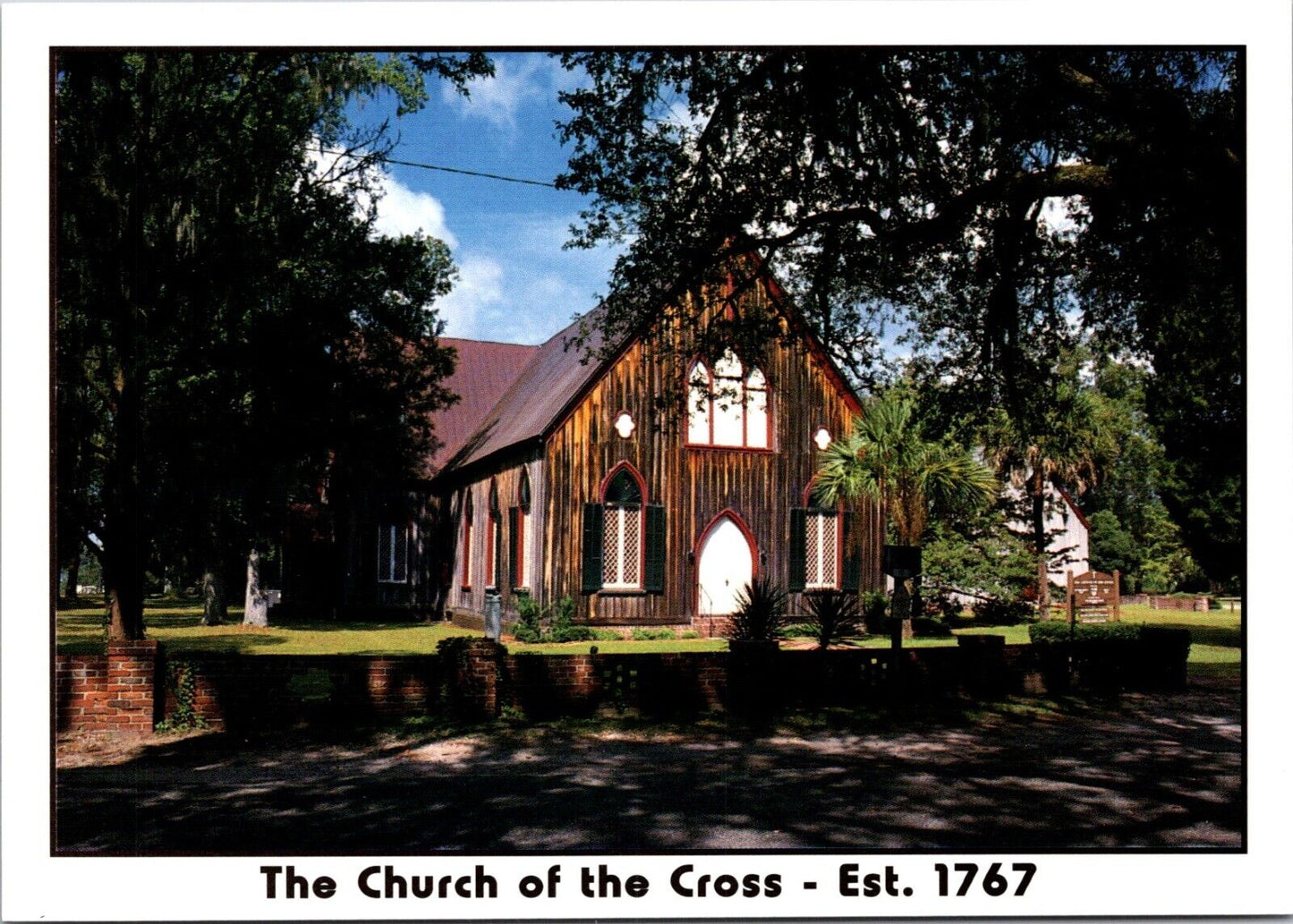 Postcard Post Card Church of the cross Bluffton South Carolina Beaufort County