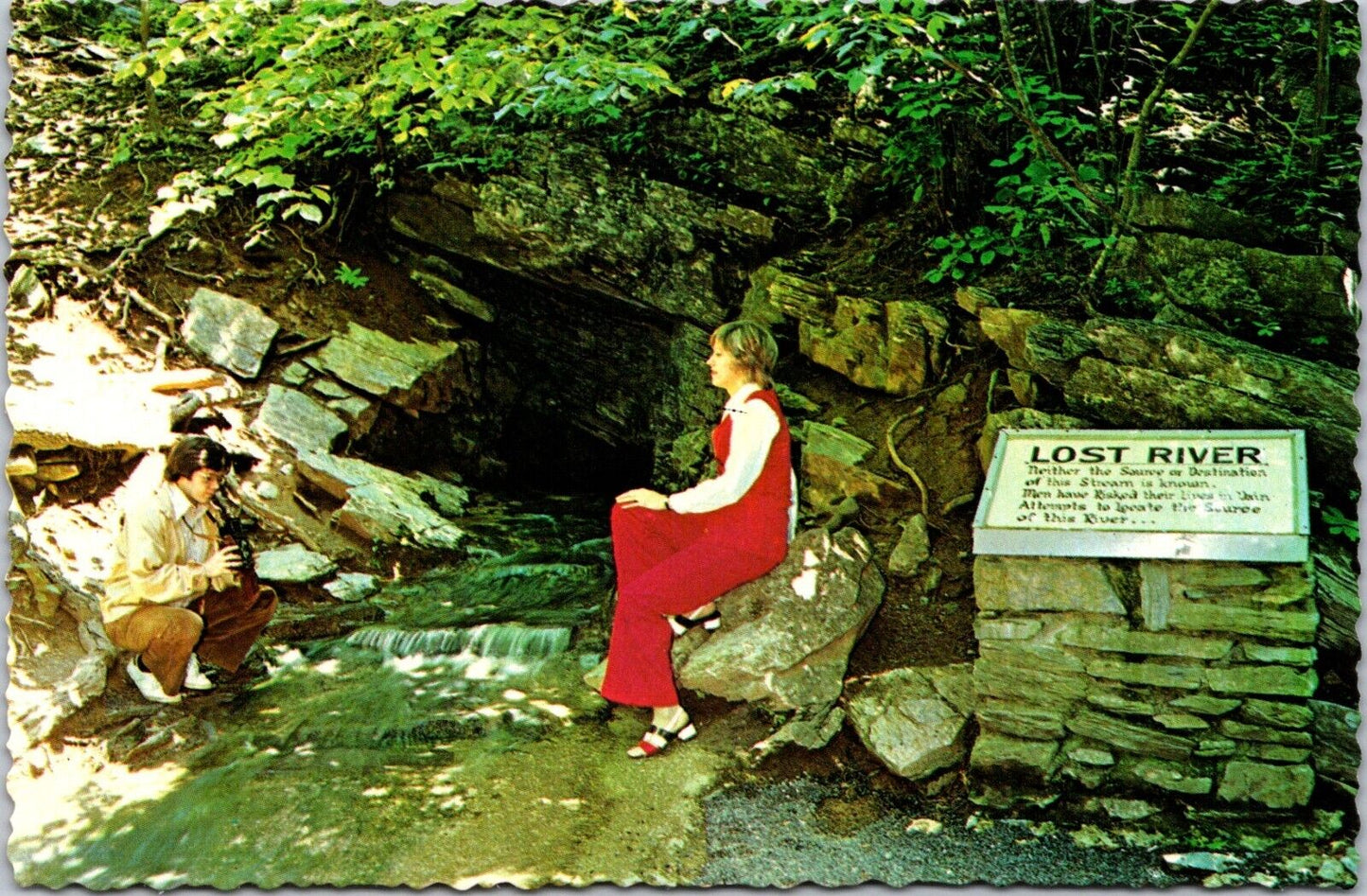 Postcard Post Card Lost River Natural Bridge Virginia