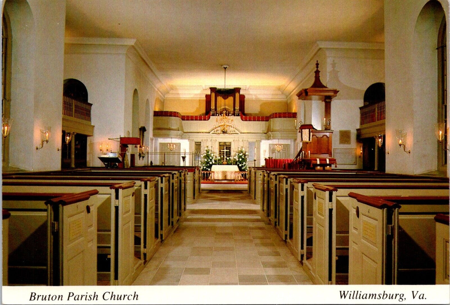 Postcard Post Card Bruton Parish Church Williamsburg Virginia