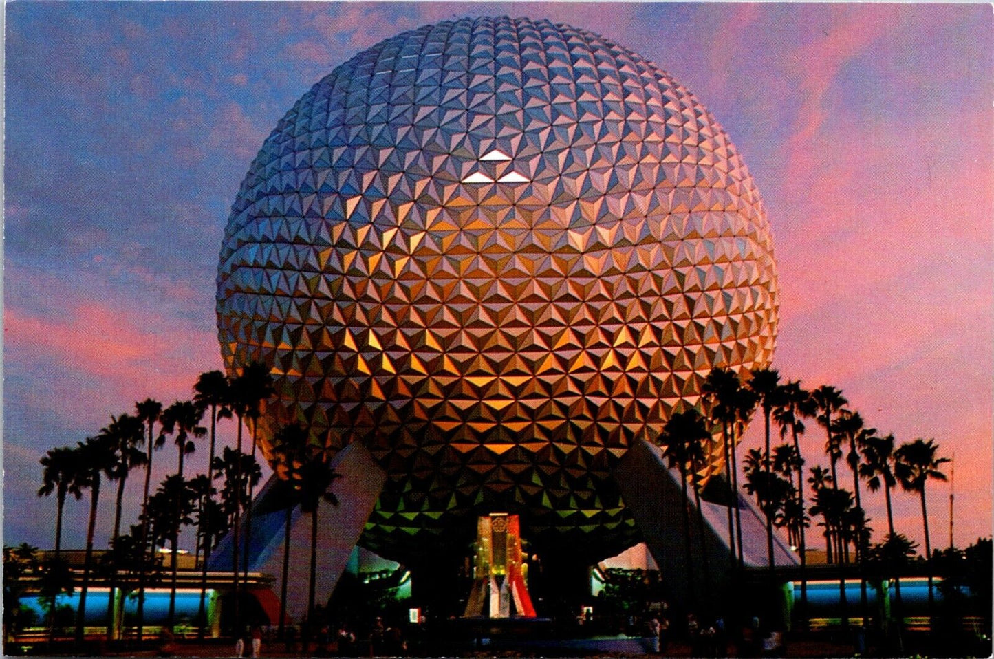 Postcard Post Card Epcot Center Space Earth Ride "Time Machine"