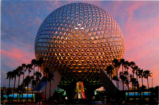 Postcard Post Card Epcot Center Space Earth Ride "Time Machine"