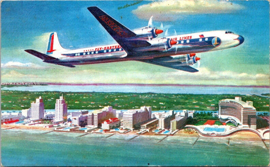 Postcard Eastern Airlines Golden Falcon