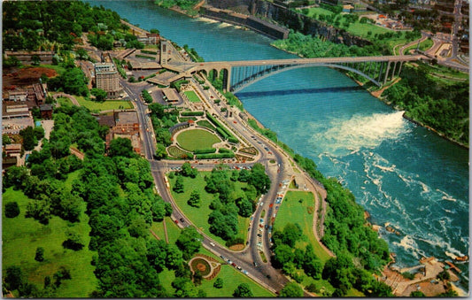 Postcard Rainbow Bridge Niagara Falls Canada & New York