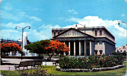 Vintage Postcard The Degollado Theater Guadalajara Jalisco Mexico Unposted