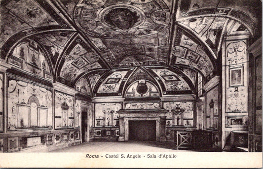 Vintage Postcard Apollo Room Castel Sant'Angelo Rome Italy Unposted