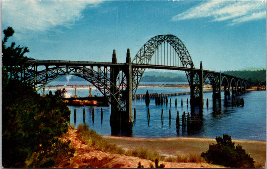 Vintage Postcard Yaquina Bay Bridge Newport Oregon Posted 1964