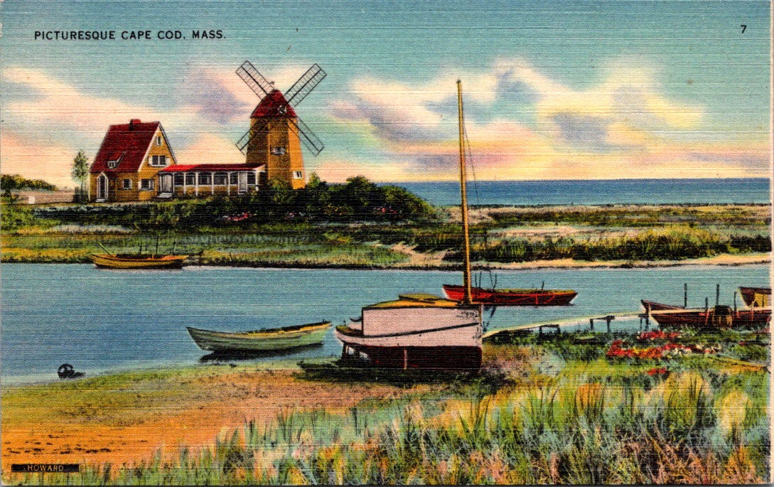 Vintage Postcard Picturesque Cape COD Massachusetts United States Unposted