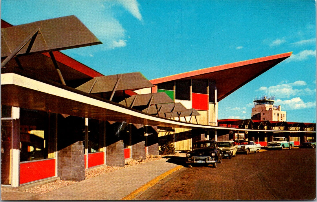 Vintage Postcard Cheyenne Municipal Airport Wyoming United States Unposted