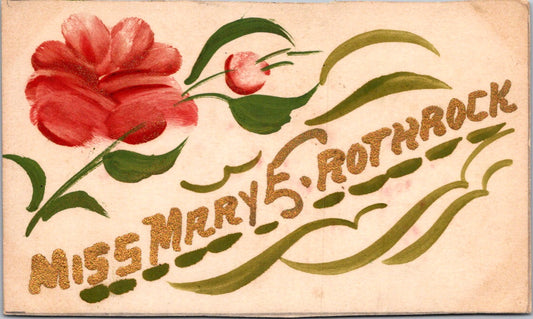 Vintage Postcard Ms. Mary Rothrock Mount Union Pennsylvania United States