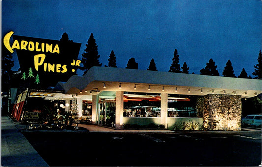 Vintage Postcard La Brea At Sunset Carolina Pines Jr The Heart Of The Hollywood