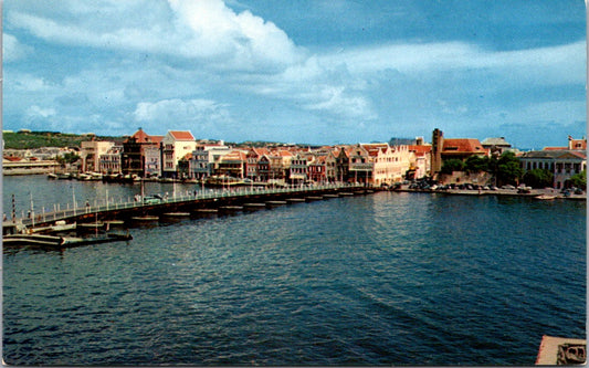 Vintage Postcard The Pontoon Bridge Curaçao Unposted