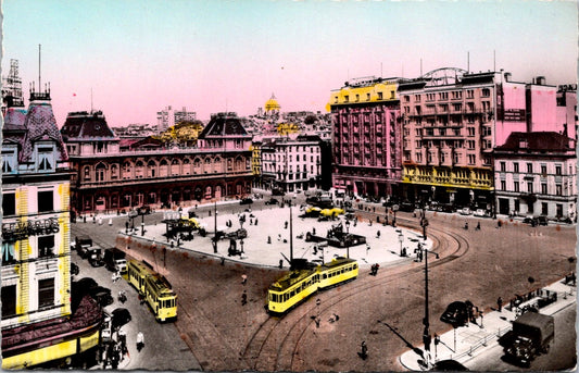 Vintage Postcard The North Station Brussels Belgium Unposted