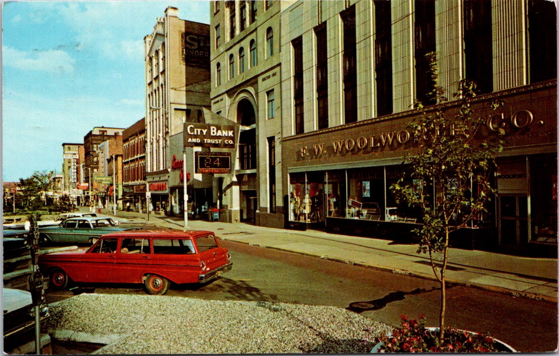 Vintage Postcard Progress Place Jackson Michigan United States Posted 1967