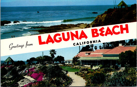 Vintage Postcard Greetings From Laguna Beach California United States Unposted