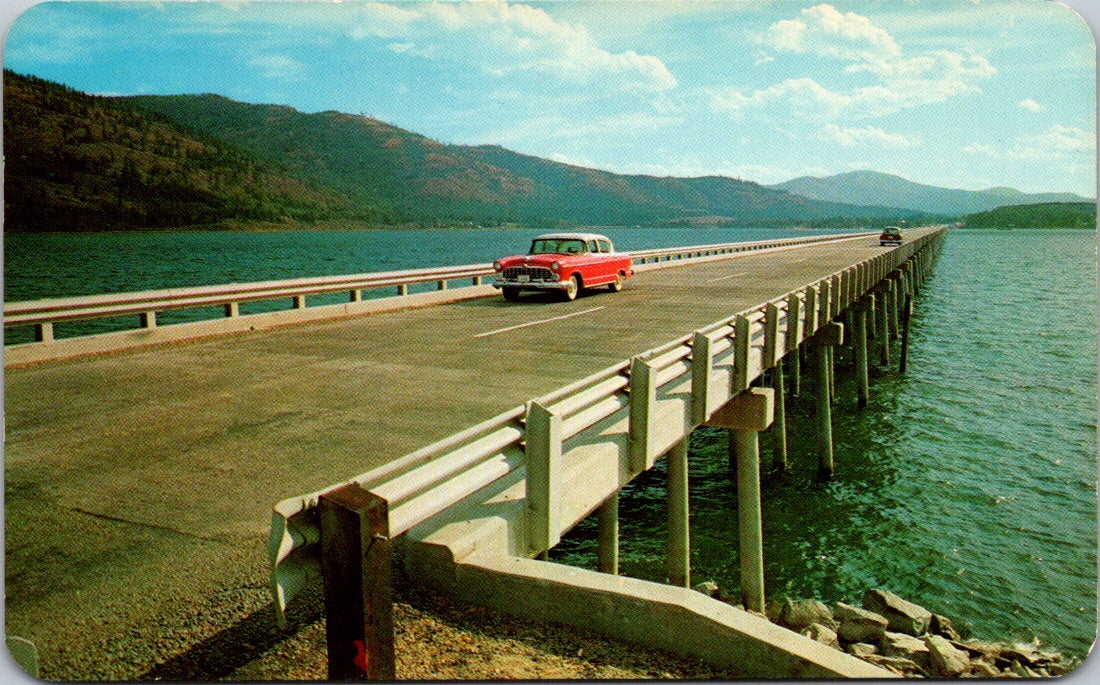 Vintage Postcard Long Bridge At Sand Point Idaho United States Unposted