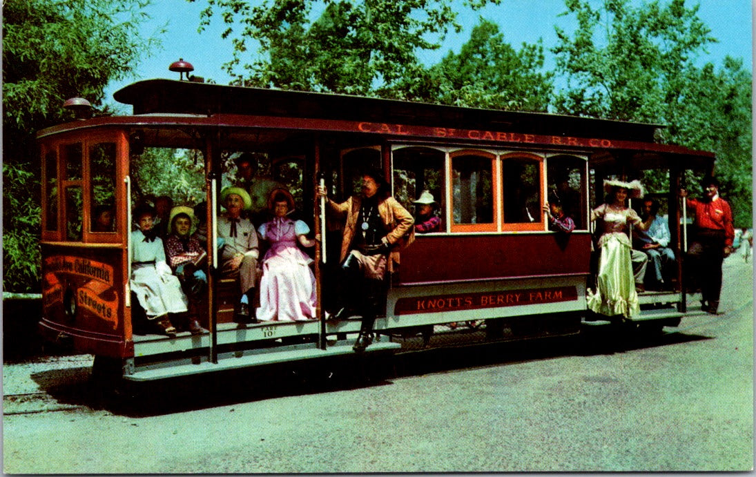 Vintage Postcard The Cable Cars Knotts Berry Farm Ghost Town California Unposted