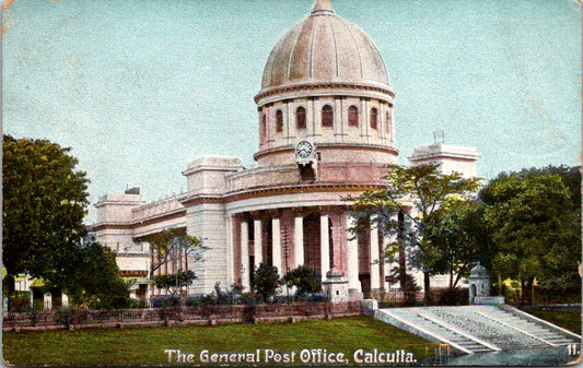 Vintage Postcard The General Post Office Of Calcutta India Unposted