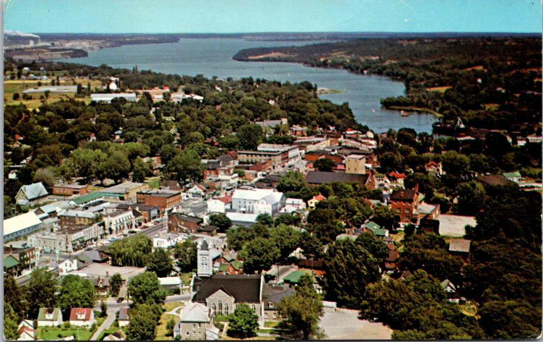 Vintage Postcard Bigs Eye View Of Picton Ontario Canada Unposted Quinte's Isle