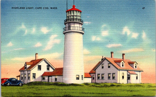 Vintage Postcard Highland Light Cape COD Massachusetts United States Unposted