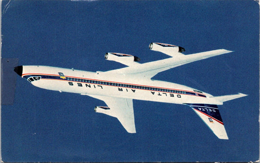 Vintage Postcard Deltas Modern Jeet Fleet Convair 880 Jetliner Pennsylvania