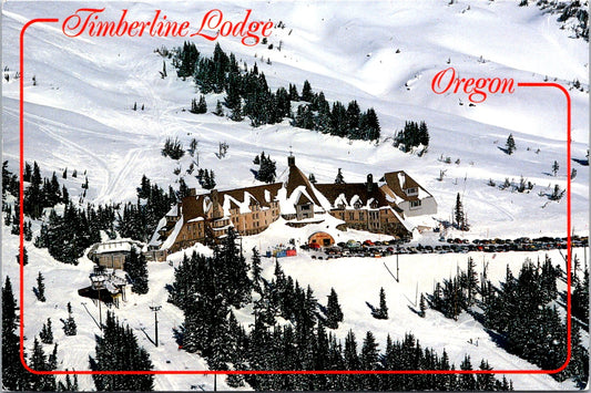 Vintage Postcard Timberline Lodge Slope Of Mount Hood Oregon United States