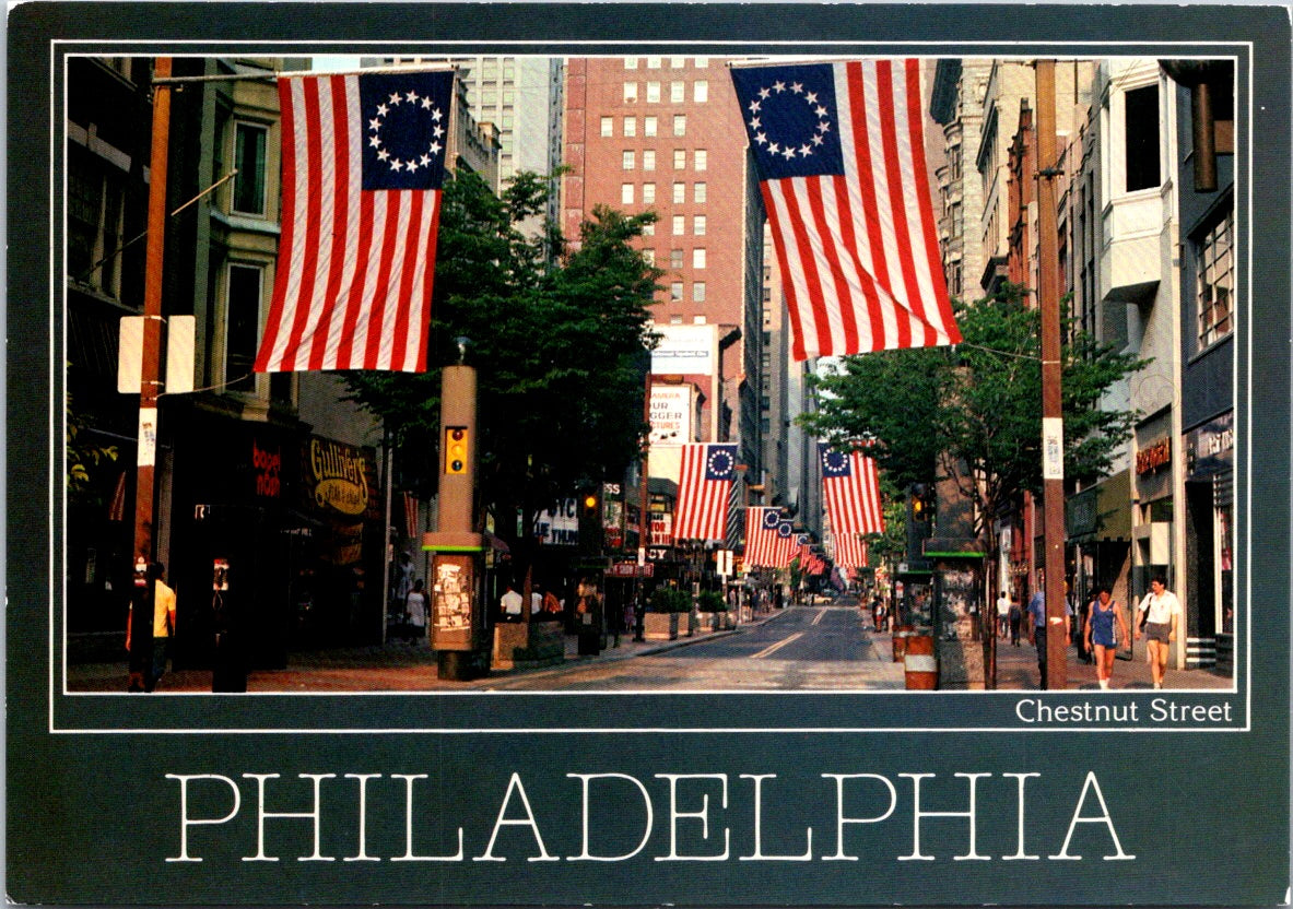 Vintage Postcard Chestnut Street Philadephia Pennsylvania United States Unposted