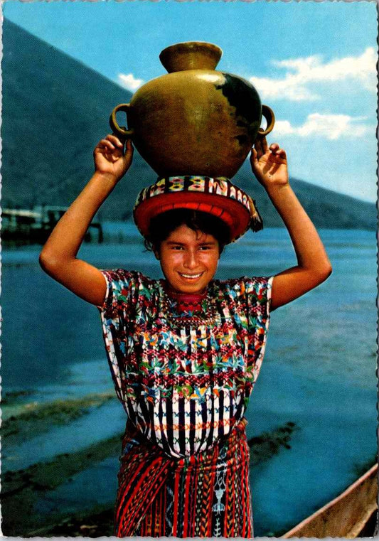 Vintage Postcard A Native From Santiago Atitlan Guatemala Unposted