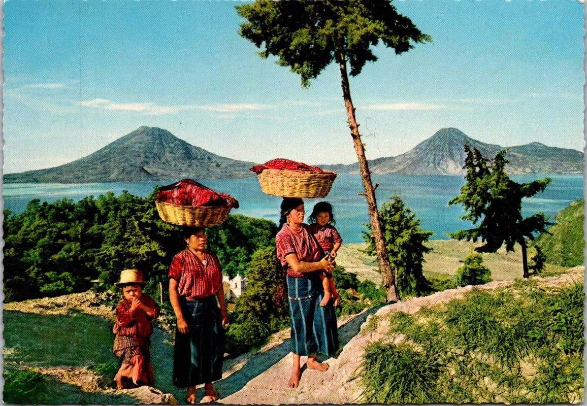 Vintage Postcard The Lake Atitalan Guatemala Unposted