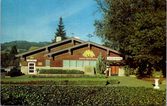 Vintage Postcard Main Tasting Room Of The Italian Swiss Colony Winery California