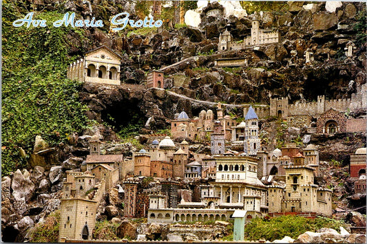 Vintage Postcard Ave Maria Grotto Saint Bernard Abbey Cullman Alabama Unposted