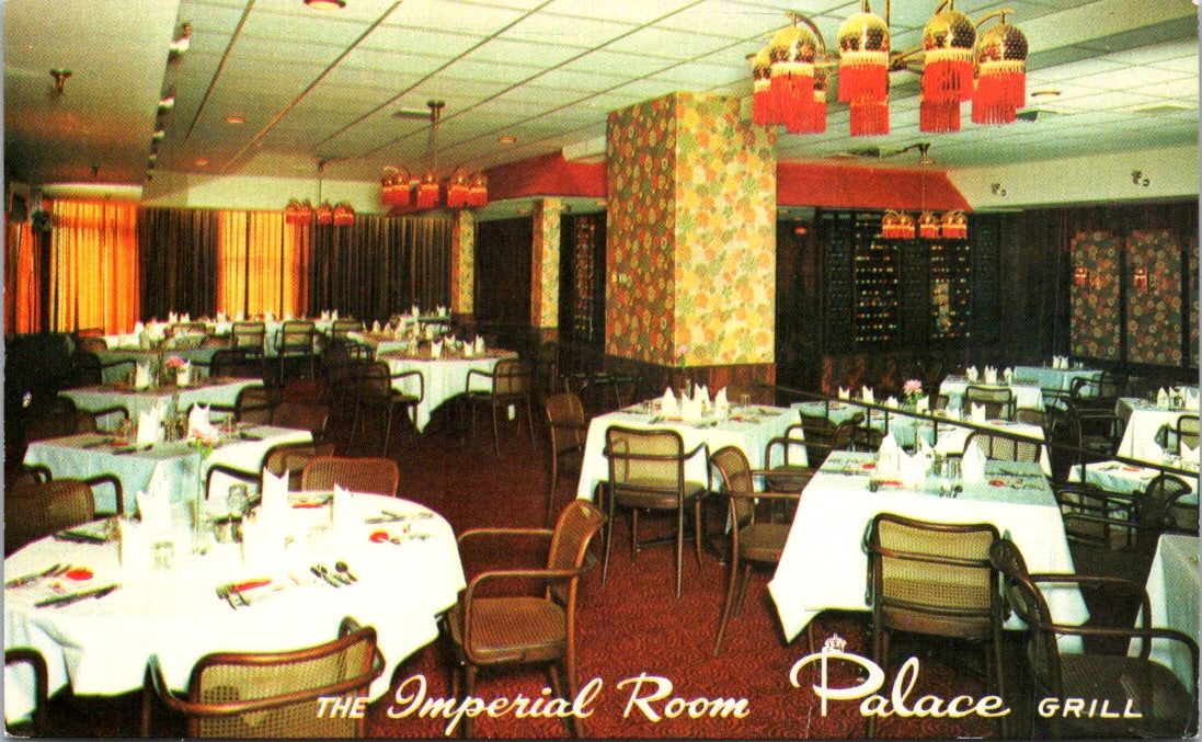 Vintage Postcard The Imperial Room Palace Grill Moncton New Brunswick Canada