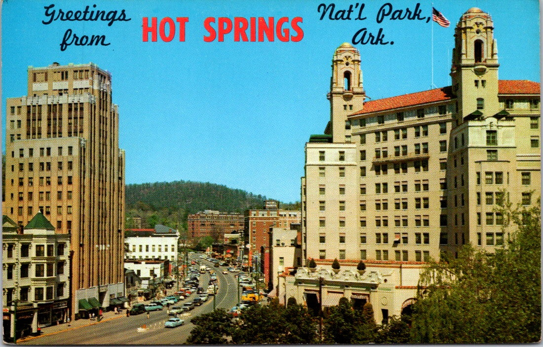 Vintage Postcard Greetings From Hot Springs National Park Arkansas United States