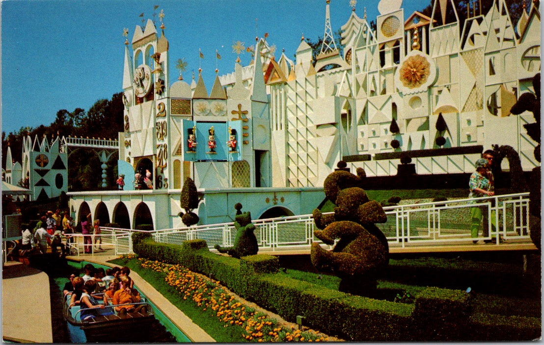 Vintage Postcard A Gala Toy Parade It's A Small World Disneyland California