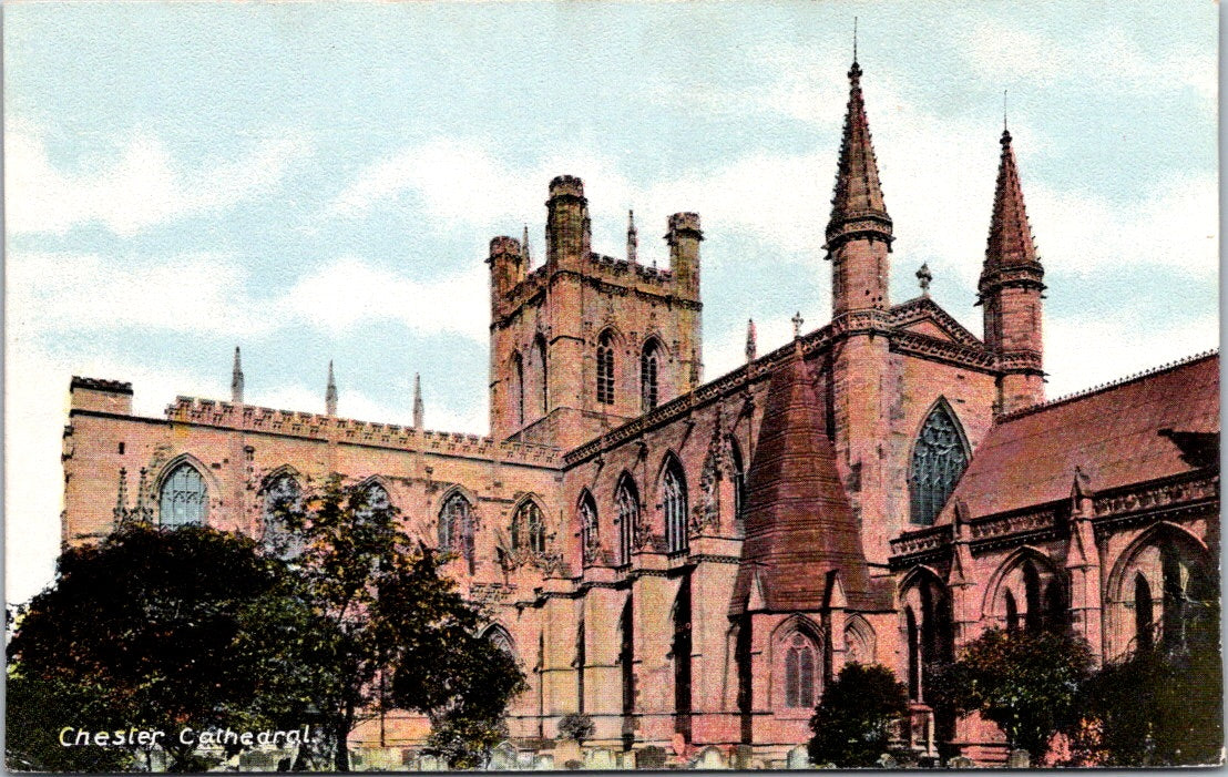 Vintage Postcard Chester Cathedral England United Kingdom Unposted