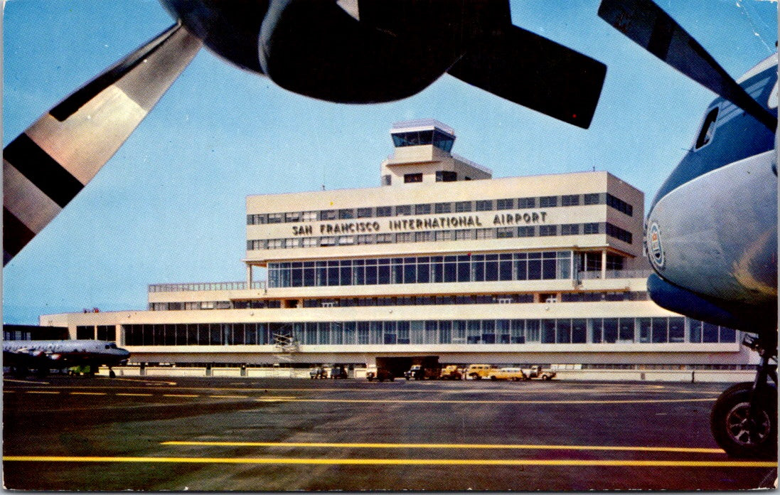 Vintage Postcard San Francisco International Airport California Posted 1958