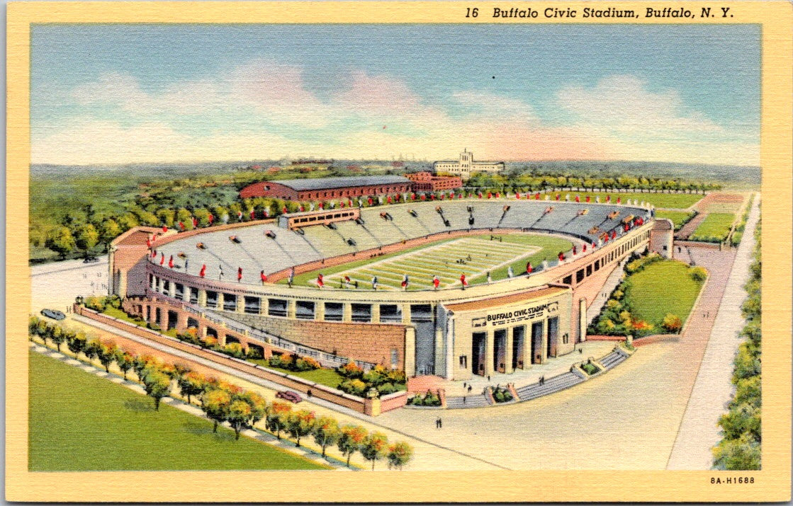 Vintage Postcard Buffalo Civic Stadium New York United States Unposted