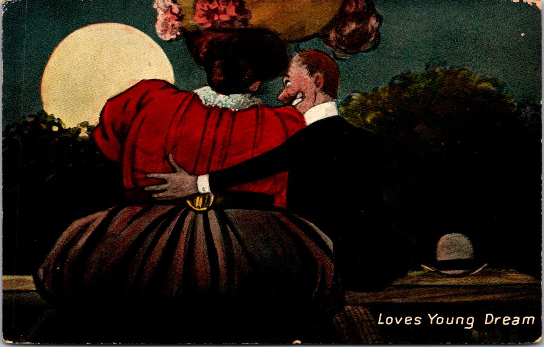 Vintage Old Postcard Loves Young Dream Posted US Postage One Cent