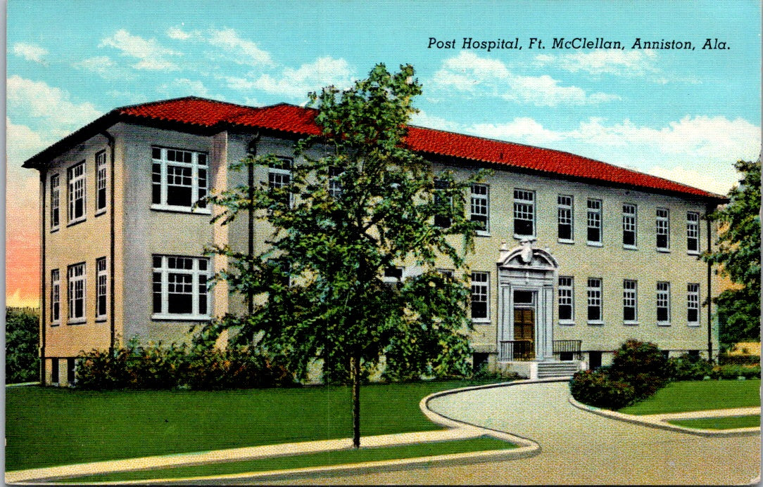 Vintage Postcard Post Hospital Ft. McClellan Anniston Alabama United States