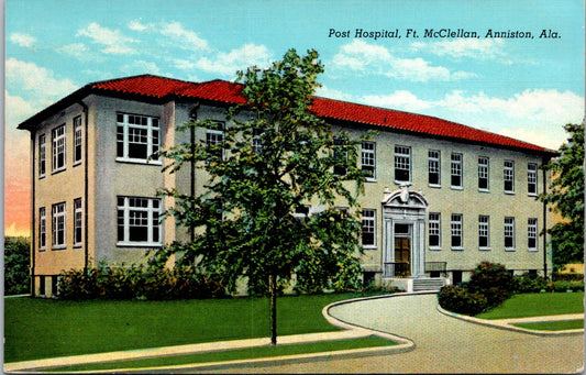 Vintage Postcard Post Hospital Ft. McClellan Anniston Alabama United States