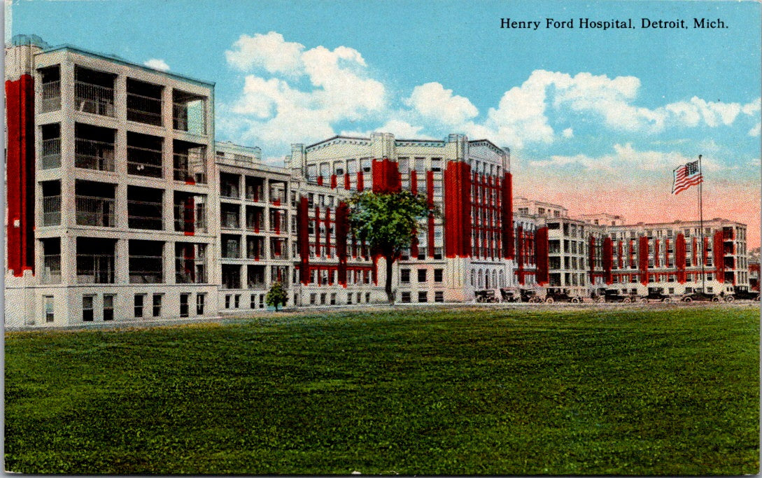 Vintage Postcard Henry Ford Hospital Detroit Michigan United States Unposted