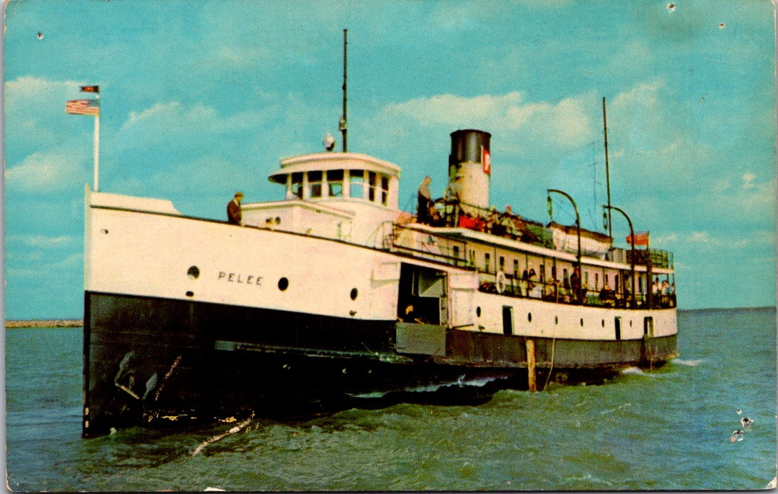 Vintage Postcard The Canadian Steamer Pelee Ohio United States Posted 1960