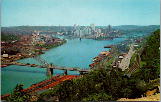 Vintage Postcard Panorama Of Pittsburg Pennsylvania United States Unposted