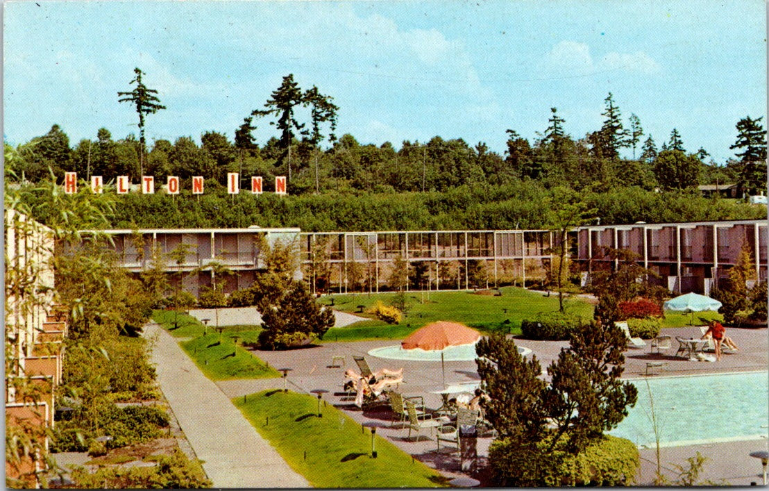 Vintage Postcard The Hilton Inn Seattle Tacoma Washington United States Unposted