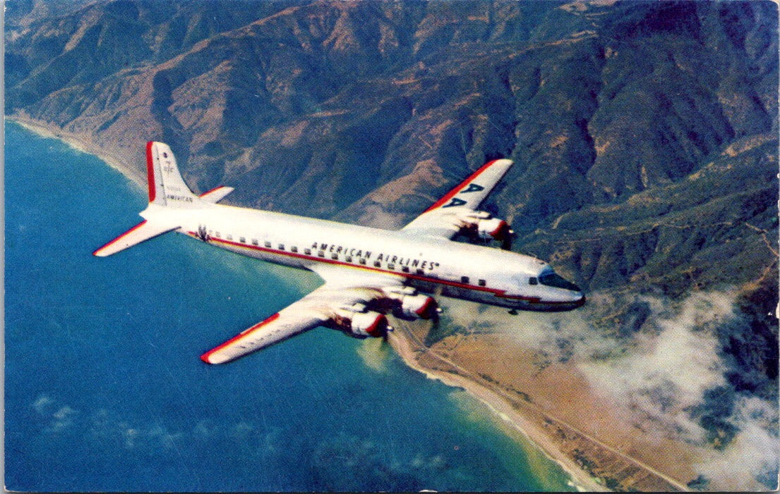 Vintage Postcard The DC-7 Flagship American Airlines United States Unposted