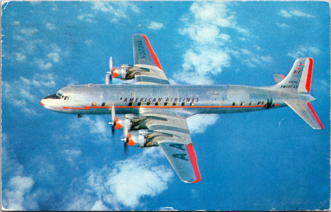 Vintage Postcard The DC-7 Flagship American Airlines United States Posted 1955