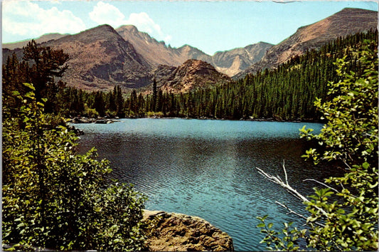 Vintage Postcard Bear Lake Glacier Gorge Rocky Mountain National Park Colorado