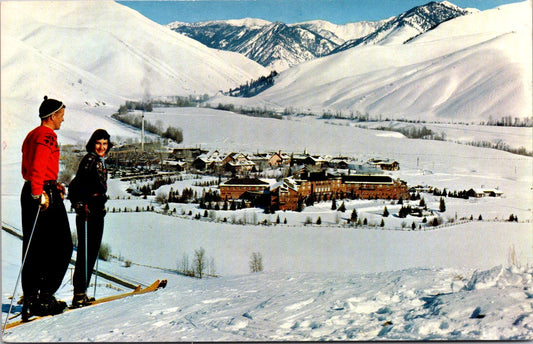 Vintage Postcard Sun Valley Lodge As Seen From Penny Mountain Idaho Unposted