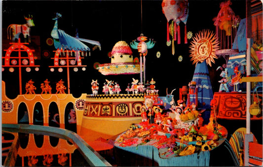 Vintage Postcard Fiesta Time In Colorful Latin America Disneyland California