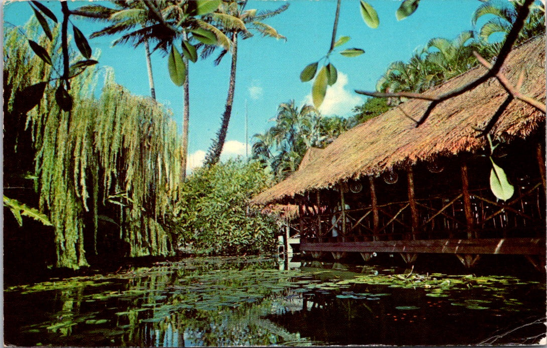 Vintage Postcard The Willows Fine Eating At Hawaiian Athmosphere United States