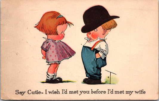 Vintage Postcard Original Cutie Charles Twelvetrees Illustration Art Unposted